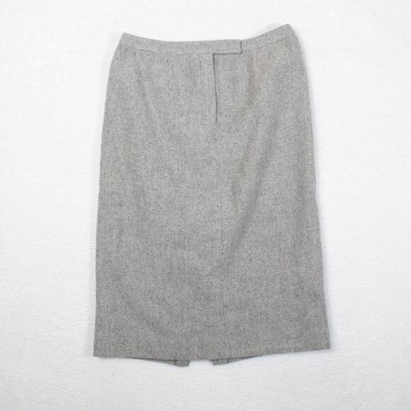 Lauren Ralph Lauren Skirt Women 8 Gray Wool Angora Blend Lined Pencil Y2K Career - Picture 1 of 6